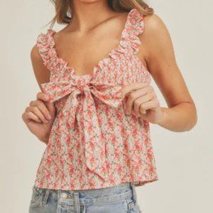Lush tank top with tie in front